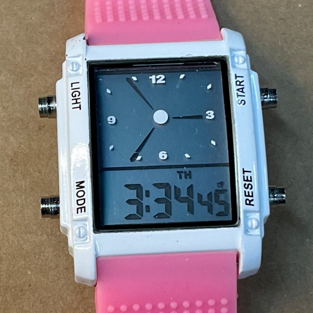 3/$25 Watch LED Dual Display Electronic Digital NEW Battery Works